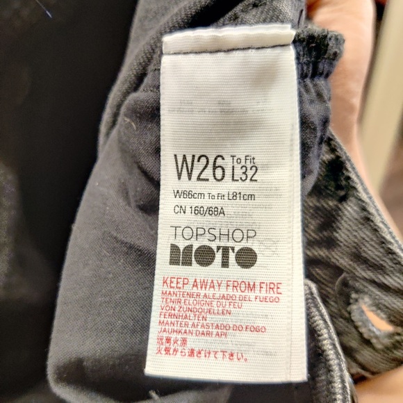 NWT Top Shop Moto Mom Jeans in washed black W26L32 - Picture 8 of 13